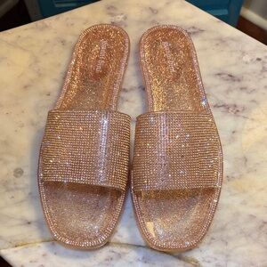 Glittering Slide Sandals